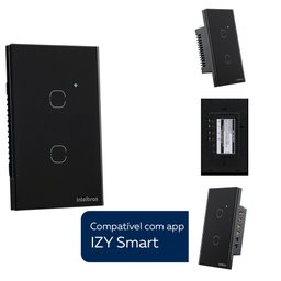 Kit 2 Interruptores Smart Inteligente Touch Wi-fi 2 Teclas Ews 1002 Intelbras - 2