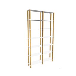 Estante 116x23x221 Branca 6 Prat. 33cm - 1