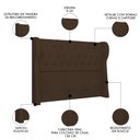 Ver imagem 3 de Cabeceira Casal Queen Cama Box 160cm Malva I02 Bouclê Marrom - Mpozenato