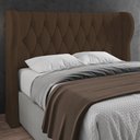 Ver imagem 2 de Cabeceira Casal Queen Cama Box 160cm Malva I02 Bouclê Marrom - Mpozenato