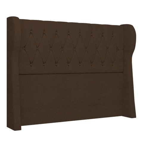 Cabeceira Casal Queen Cama Box 160cm Malva I02 Bouclê Marrom - Mpozenato