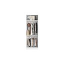 Ver imagem 2 de Guarda-roupa 2 Portas 2 Cabideiros Kappesberg Adapt Branco/nogueira 80cm