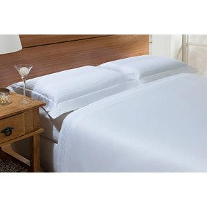 Jogo de Cama Queen Algodão 1000 Fios 04 Peças Branco Niazitex