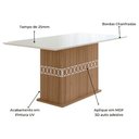 Ver imagem 3 de Conjunto Sala de Jantar Mesa com Tampo Chanfrado Agata 6 Cadeiras Estofadas Jade Poliman