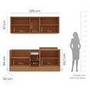 Ver imagem 3 de Cozinha Pérola 200cm com Rodapé 4 Peças Branco/Freijó Yescasa