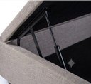 Ver imagem 2 de Base Cama Box Baú Casal 138 Suede Bege Estofada com Amortecedor a Gás