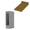 Ver imagem 2 de Armário Porta Toalha Americana Henn 20 Cm com Tampo para Cozinha