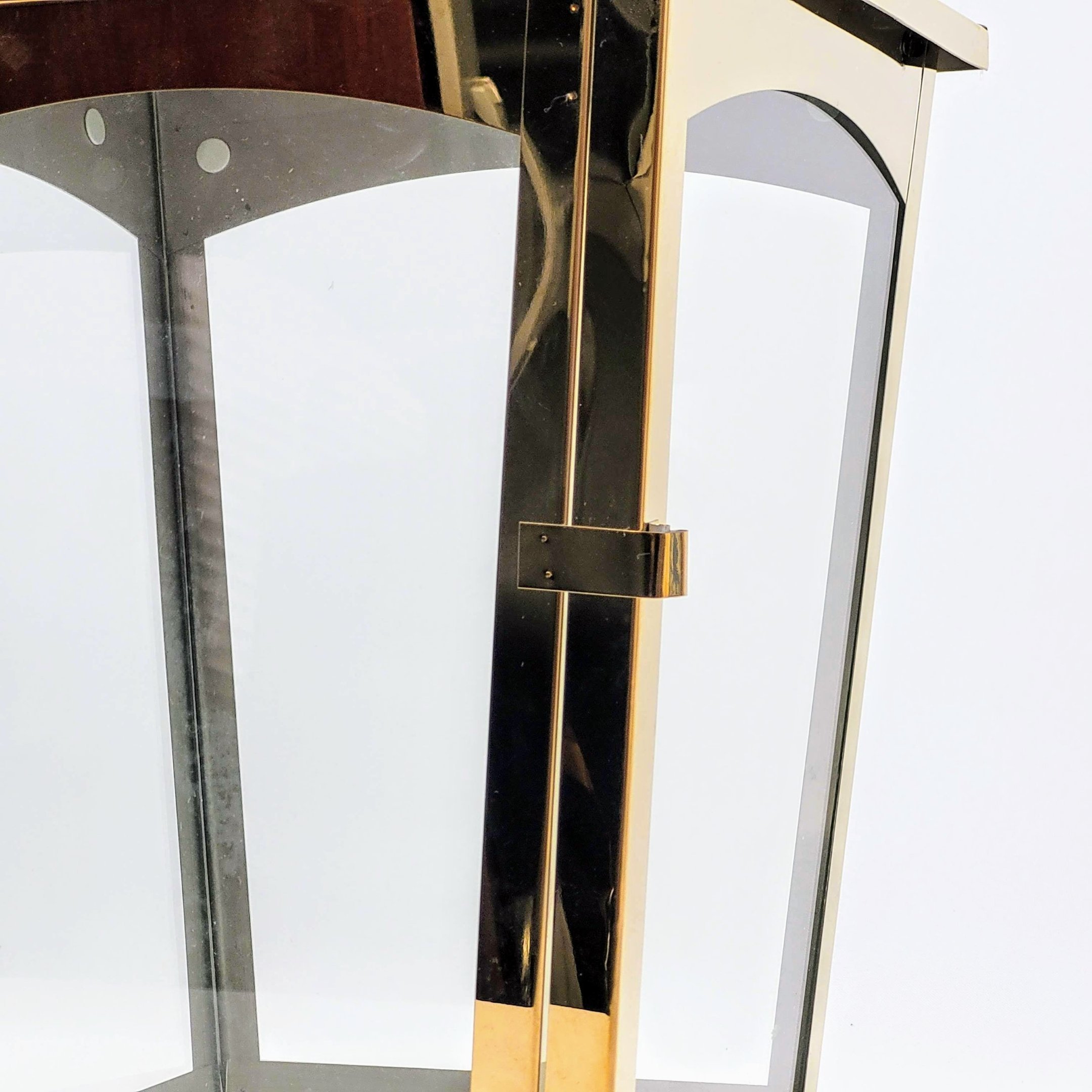Lanterna Decorativa Marroquina Dourada Inox 50x26cm G - 8