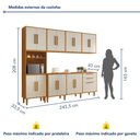 Ver imagem 3 de Cozinha Completa 5 Peças 15 Portas 2 Gavetas Lorena