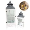 Kit 2 Lanterna Marroquina Madeira Metal Gaveta Decorativa - 1