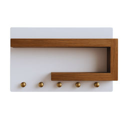 Porta Chave de Parede Organizador com Prateleira Mdf - 2