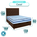Ver imagem 3 de Kit Cama Box Bau + Cabeceira + Colchão Casal Molas Ensacadas - Blue - Paropas