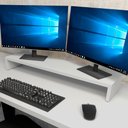 Ver imagem 1 de Suporte para Telas Mdf Mesa de Escritório 80cm X 20cm F5