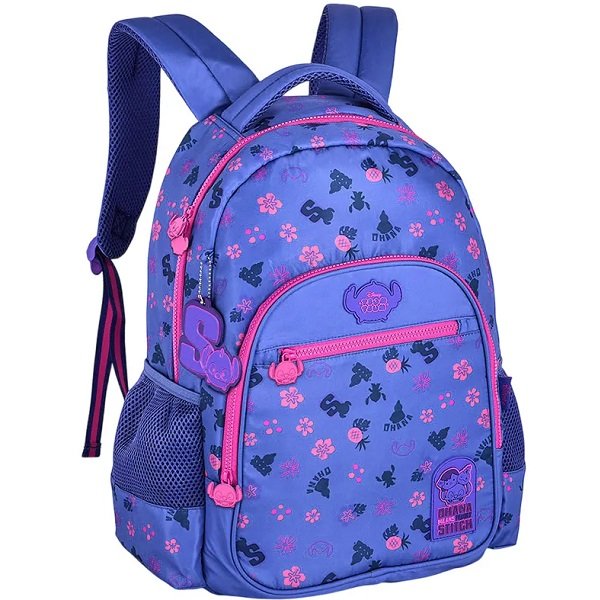 Mochila Escolar de Costas Oficial Tsum Tsum Disney Stitch Ts24627 Azul - 1