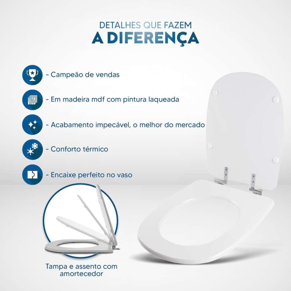 Assento Sanitário Soft Close Ezedra Cinza Quartzo para Vaso Ideal Standard - 5