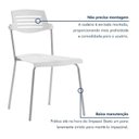 Ver imagem 6 de Kit 4 Cadeiras Base Tubular Fixa Clean Branco/Prata