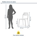 Ver imagem 3 de Kit 4 Cadeiras Base Tubular Fixa Clean Branco/Prata