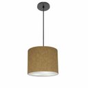 Ver imagem 1 de Lustre Luminária Pendente Vivare Free Lux Pe-4106pr Cúpula em Tecido 20x25cm