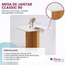 Ver imagem 4 de Mesa de Jantar Classic 90 com 4 Lugares e Tampo de Vidro