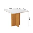 Ver imagem 3 de Mesa de Jantar Classic 90 com 4 Lugares e Tampo de Vidro
