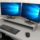 Ver imagem 1 de Suporte para Monitor de Mesa F5 Office F5 para 2 Telas de 21,5 Polegadas Cinza Sagrado