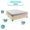 Ver imagem 3 de Conjunto Cama Box Perola Casal + Colchão D23 D23 Inducol
