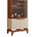 Ver imagem 3 de Cristaleira com 4 Portas e 3 Prateleiras Joile Freijó/off White - Mabe Magazine