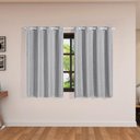 Ver imagem 1 de Cortina Blackout Pvc com Tecido Voil Xadrez 2,80 M X 1,60 M - Cinza