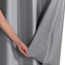 Ver imagem 3 de Cortina Blackout Pvc com Tecido Voil Xadrez 2,80 M X 1,60 M - Cinza