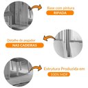 Ver imagem 2 de Mesa Olimpia 120cm Mdf Vidro Canto Reto Com 4 Cadeiras