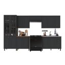 Ver imagem 2 de Armário de Cozinha Modulada Completa Fidelitá Nara 100% MDF 6 Peças 360cm 16 Portas 2 Gavetas sem