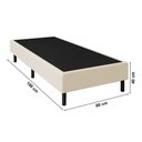Ver imagem 3 de Base Box para Cama Solteiro 188x88 Tecido Suede Bege