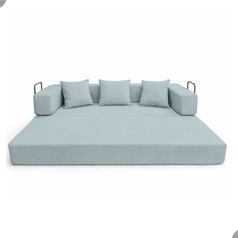 Sofá Bouclé 3 Lugares Moderno Claro Minimalista Elegante Sala Estilo Moderno Organico Industrial
