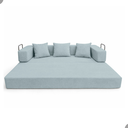 Ver imagem 1 de Sofá Bouclé 3 Lugares Moderno Claro Minimalista Elegante Sala Estilo Moderno Organico Industrial