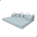 Ver imagem 2 de Sofá Bouclé 3 Lugares Moderno Claro Minimalista Elegante Sala Estilo Moderno Organico Industrial