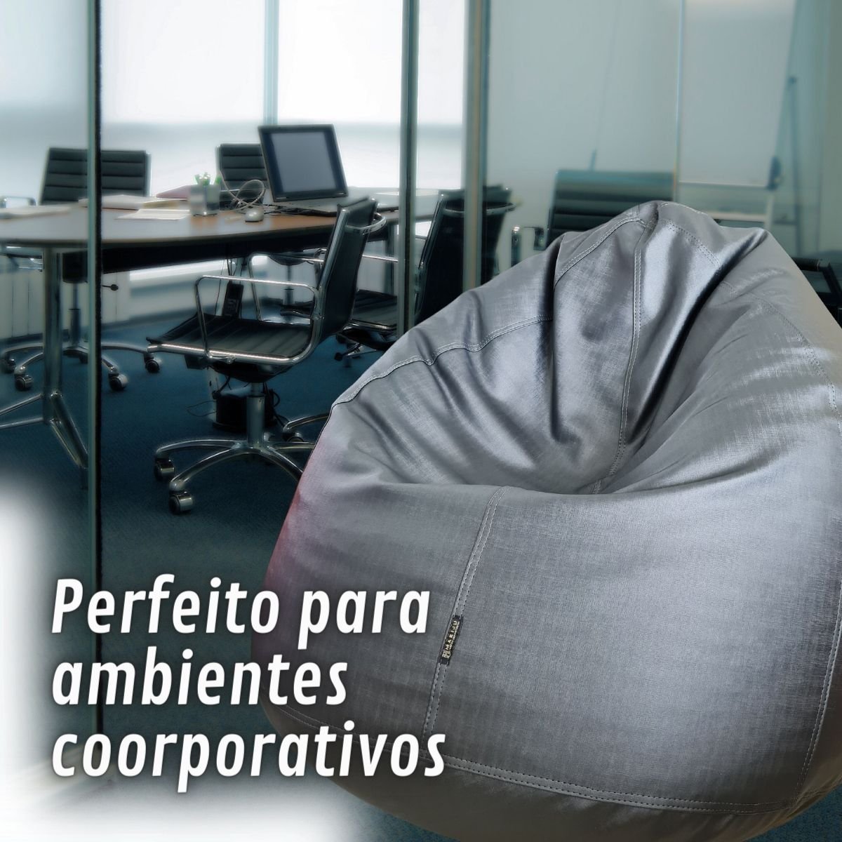 Puff Gota (vazio) Executive Luxo Fino Acabamento Metalizado Home Office (sem Enchimento) Uso Sala Qu - 6