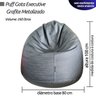 Puff Gota (vazio) Executive Luxo Fino Acabamento Metalizado Home Office (sem Enchimento) Uso Sala Qu - 3