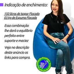 Puff Gota (vazio) Executive Luxo Fino Acabamento Metalizado Home Office (sem Enchimento) Uso Sala Qu - 7