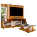 Ver imagem 1 de Estante Home Theater com Pés e Mesa de Centro Frizz Plus Cinamomo Off White – Madetec