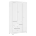 Ver imagem 7 de Guarda Roupa Infantil 3 Portas Cômoda 3 Gavetas Duda Branco - Phoenix