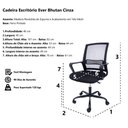 Ver imagem 2 de Kit Cadeiras de Escritório, 1 Cadeira Bhutan com Base Giratória + 2 Cadeiras Bhutan Base Fixa