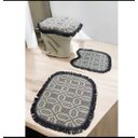 Ver imagem 4 de Tapete de Banheiro Jogo 3 Peças: Azul Marinho Luxo