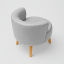 Ver imagem 4 de Poltrona Decor para Apartamento Sala Pequena Tecido Corano Base em Madeira Estrutura Reforçada