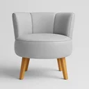 Ver imagem 2 de Poltrona Decor para Apartamento Sala Pequena Tecido Corano Base em Madeira Estrutura Reforçada