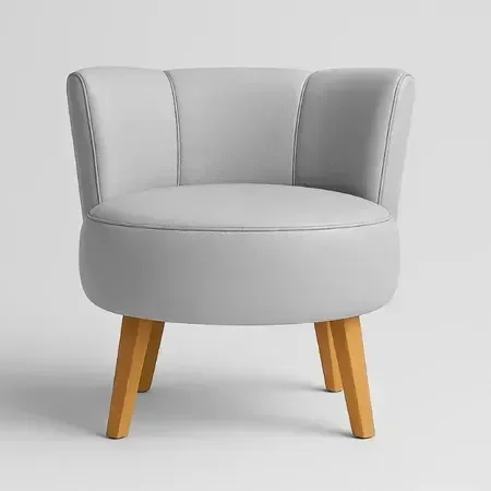 Ver imagem 2 de Poltrona Decor para Apartamento Sala Pequena Tecido Corano Base em Madeira Estrutura Reforçada