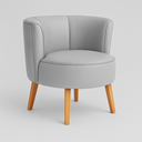 Ver imagem 1 de Poltrona Decor para Apartamento Sala Pequena Tecido Corano Base em Madeira Estrutura Reforçada