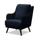 Ver imagem 1 de Poltrona Decorativa Catar com Tachas Veludo Azul Marinho - Gran Belo