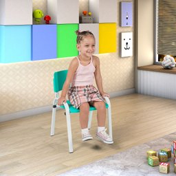 Kit 8 Cadeiras Infantil Iso, Escola, Base Branco- Lilas - 4