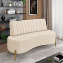 Ver imagem 2 de Poltrona Orgânica 2 Lugares 135cm Pé Ferro Dourado Maraú Bouclê K01 - D’Rossi