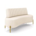 Ver imagem 1 de Poltrona Orgânica 2 Lugares 135cm Pé Ferro Dourado Maraú Bouclê K01 - D’Rossi